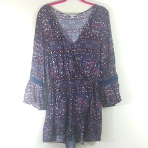 American Eagle Outfitters Bell Sleeve Romper